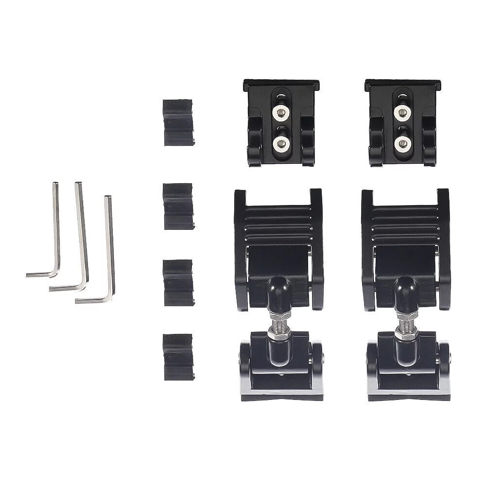 Catch Vehicle Black of Front Increased 2 Set - 07-18 Latch Jeep Jahy2Tech Wrangler Protection for JK Lock Hood