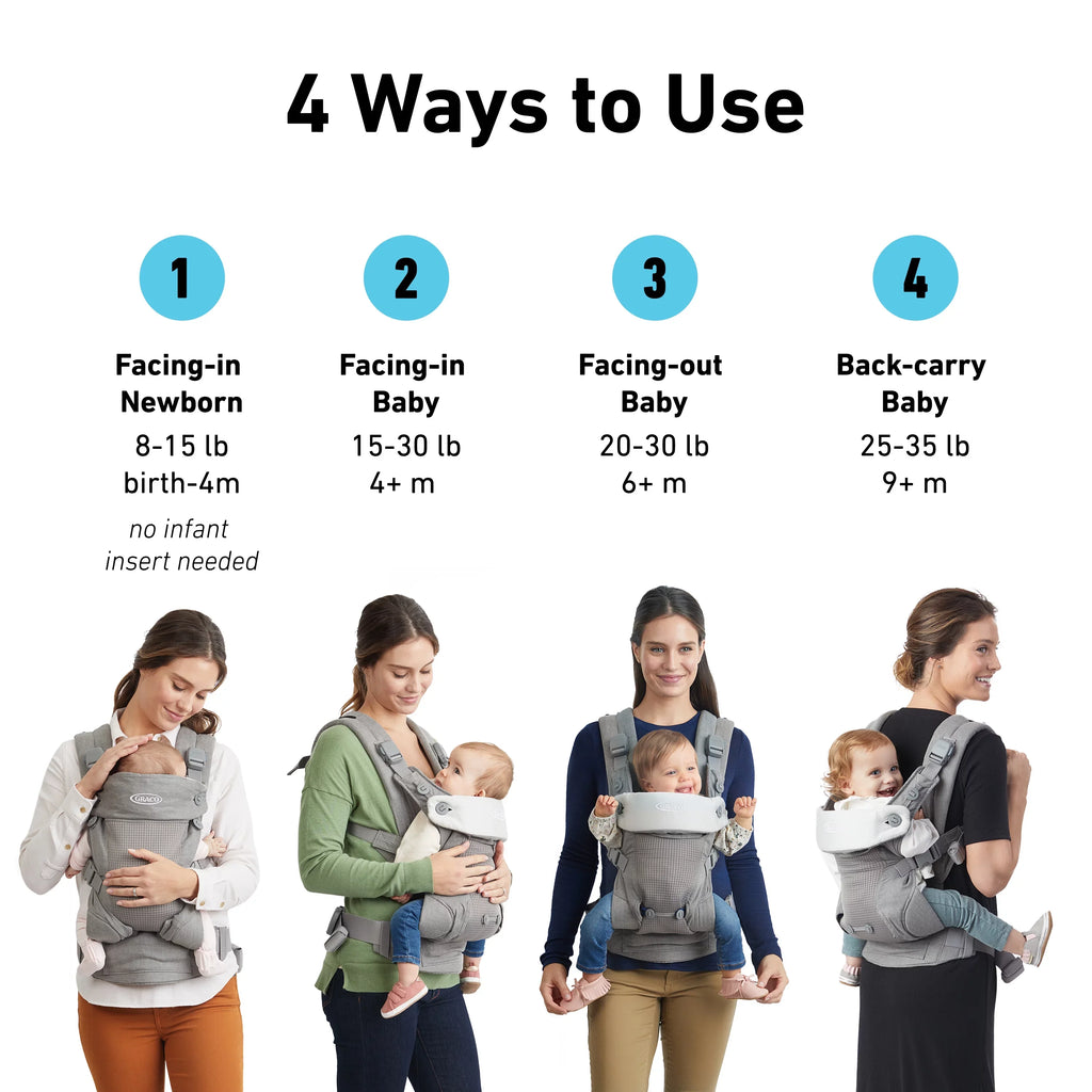 Carrier, Cradle Mineral 4-in-1 Graco Baby Gray Me