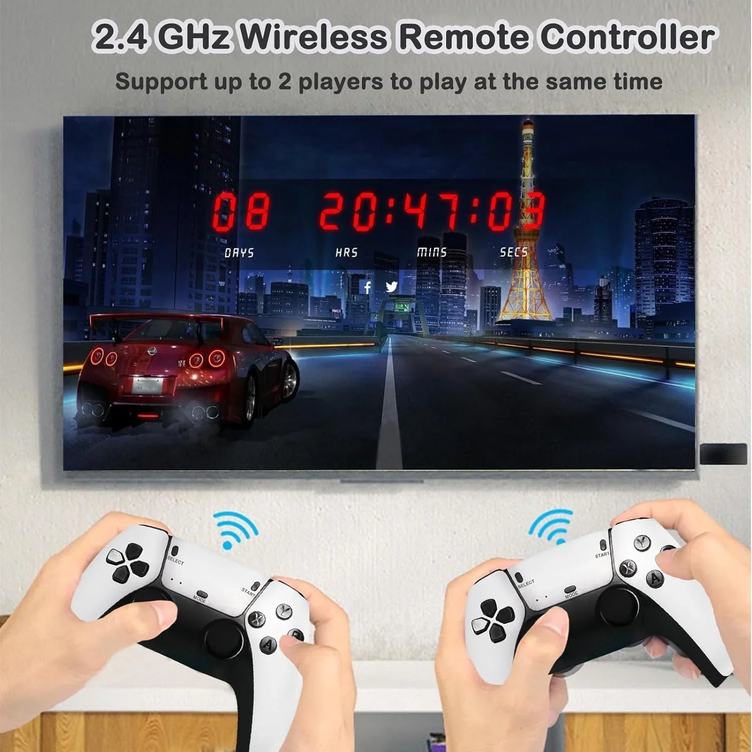 in Games,23 Built with Dual High Game Console, Game TV 2.4G Plug 4K Video HD Output Emulators, Wireless Stick Play and Controllers Retro 20000+ Wireless Classic for Definition