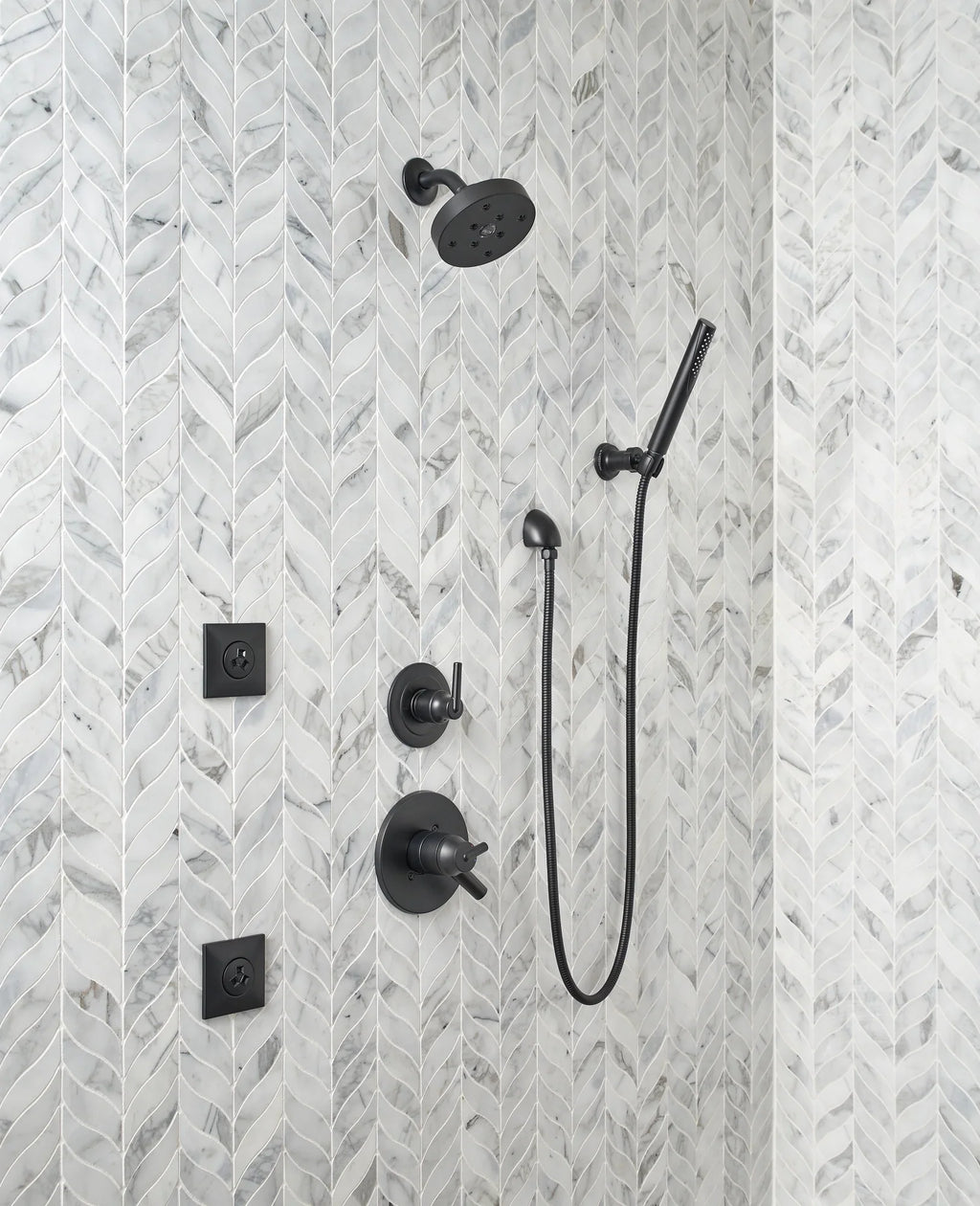 Matte Black Elbow 50560-BL Shower Hand in for Delta Wall