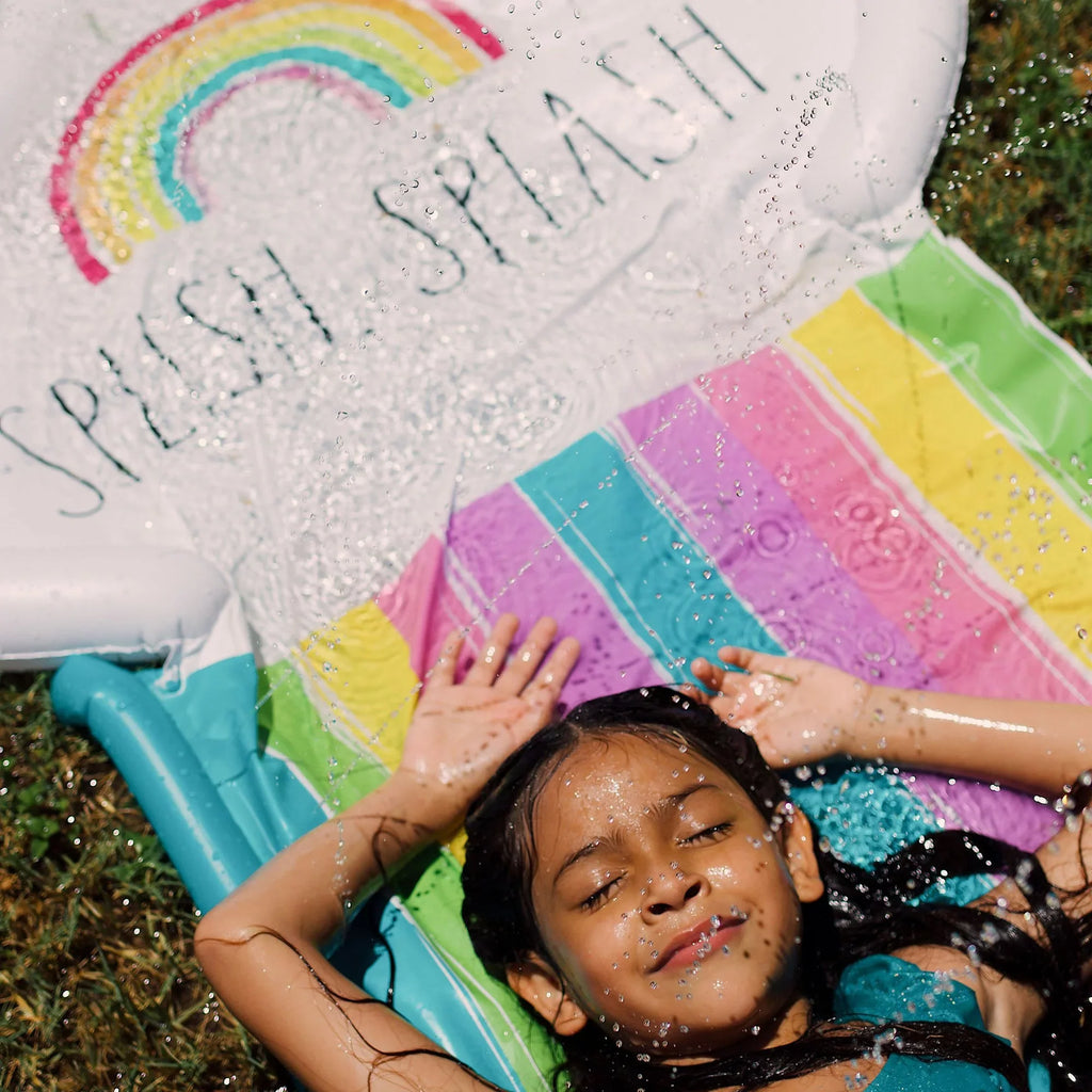 Foot Rae -16 Mat, 5+ & Float, CocoNut Sliding Sprinkler, Age Rainbow Dunn: Water Durable Slide Ride Slide Splash Splish
