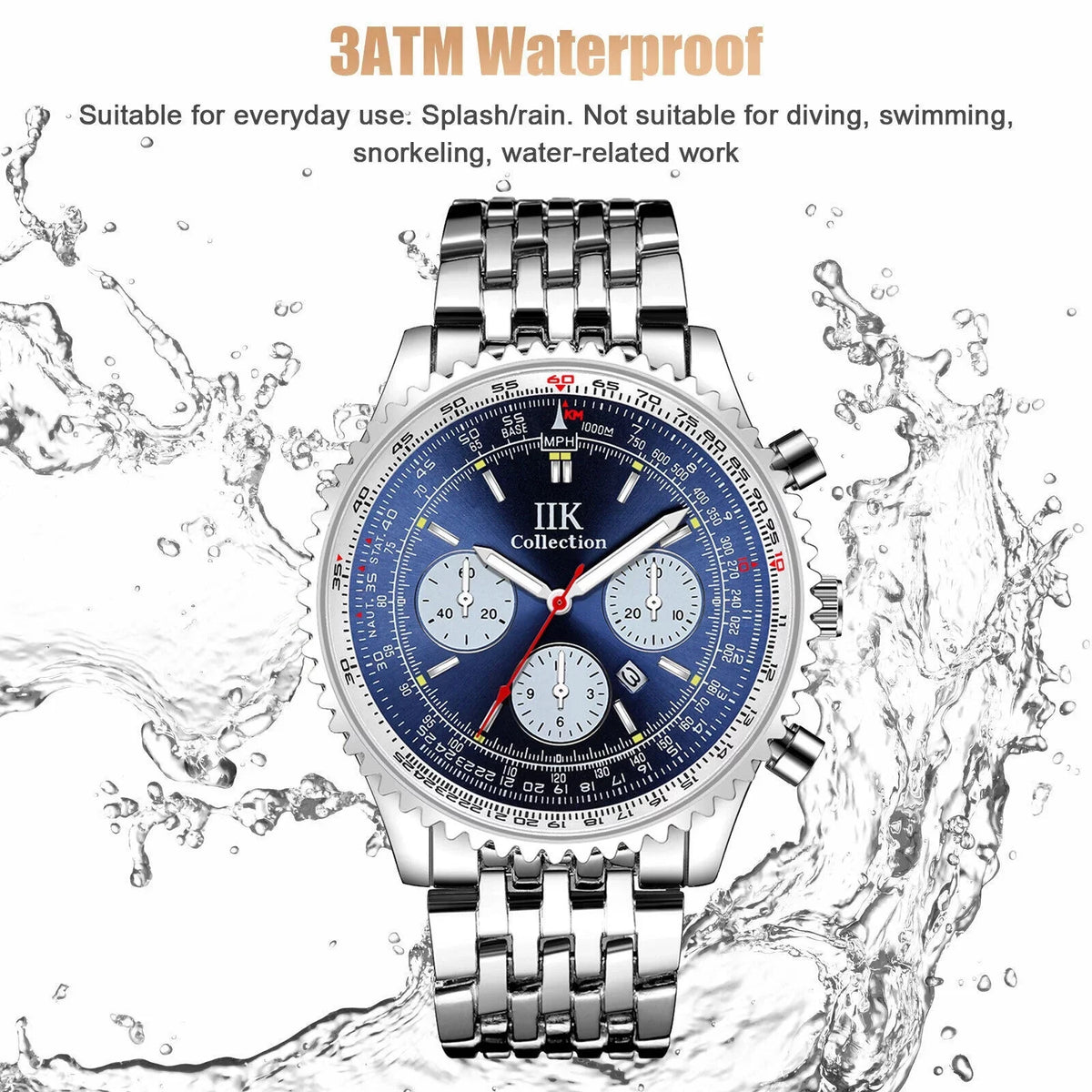 Luminous Hombre De Steel Stainless Bracelet Watch Waterproof Men Quartz Relojes