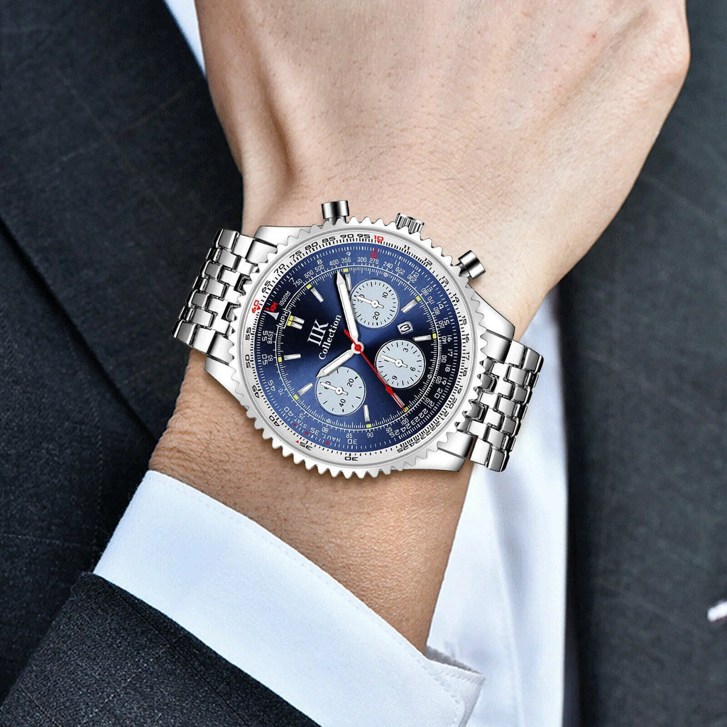 Luminous Hombre De Steel Stainless Bracelet Watch Waterproof Men Quartz Relojes