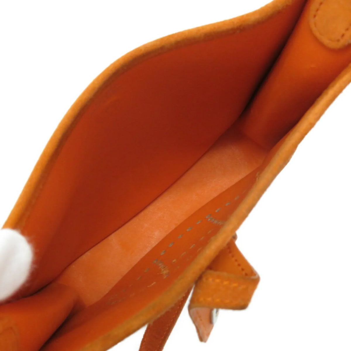 Hermes Bag Orange (Fair) H Pre-Owned TPM 0069HERMES Shoulder Engraved ¡õ Evelyn Dobris