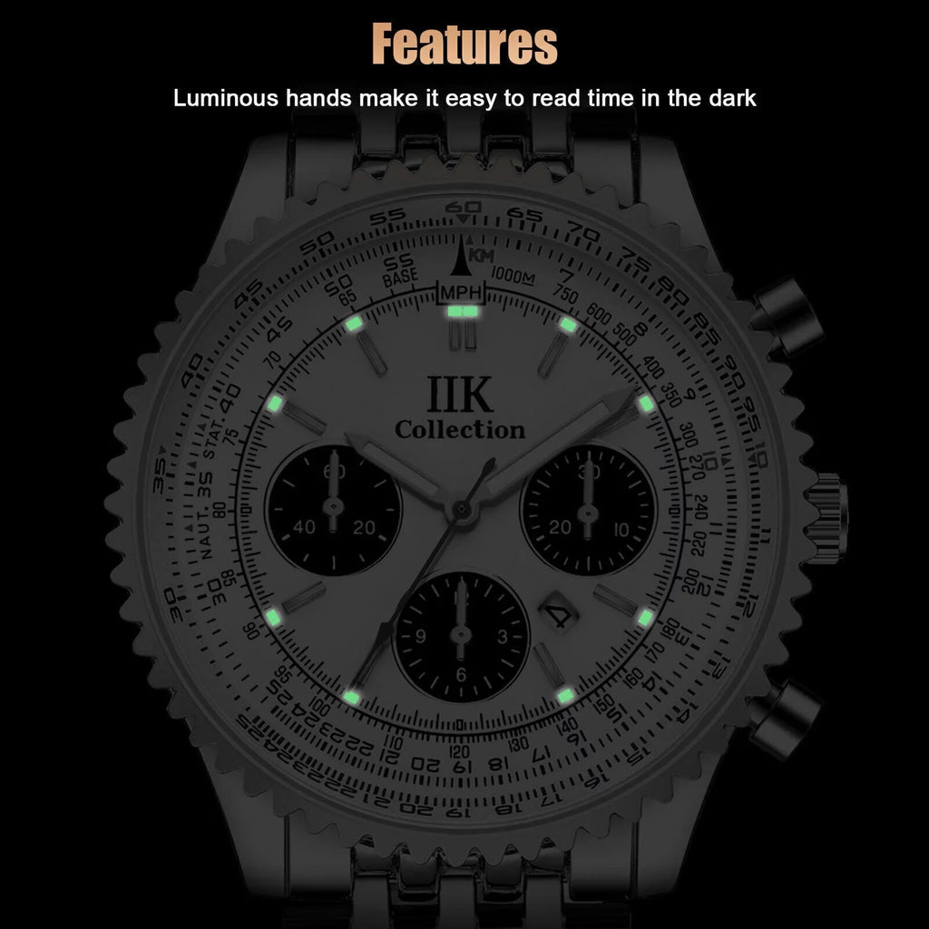 Luminous Hombre De Steel Stainless Bracelet Watch Waterproof Men Quartz Relojes