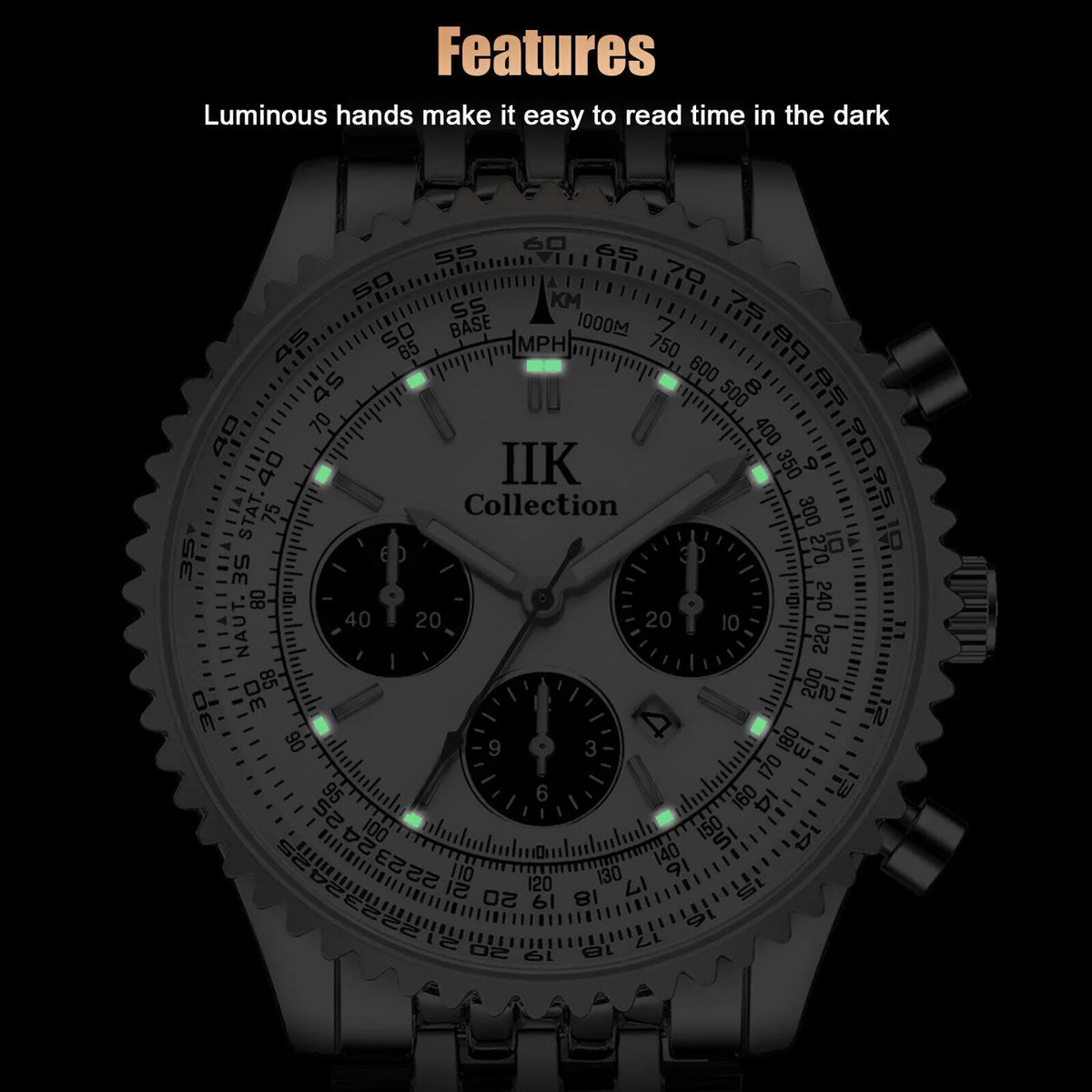 Luminous Hombre De Steel Stainless Bracelet Watch Waterproof Men Quartz Relojes
