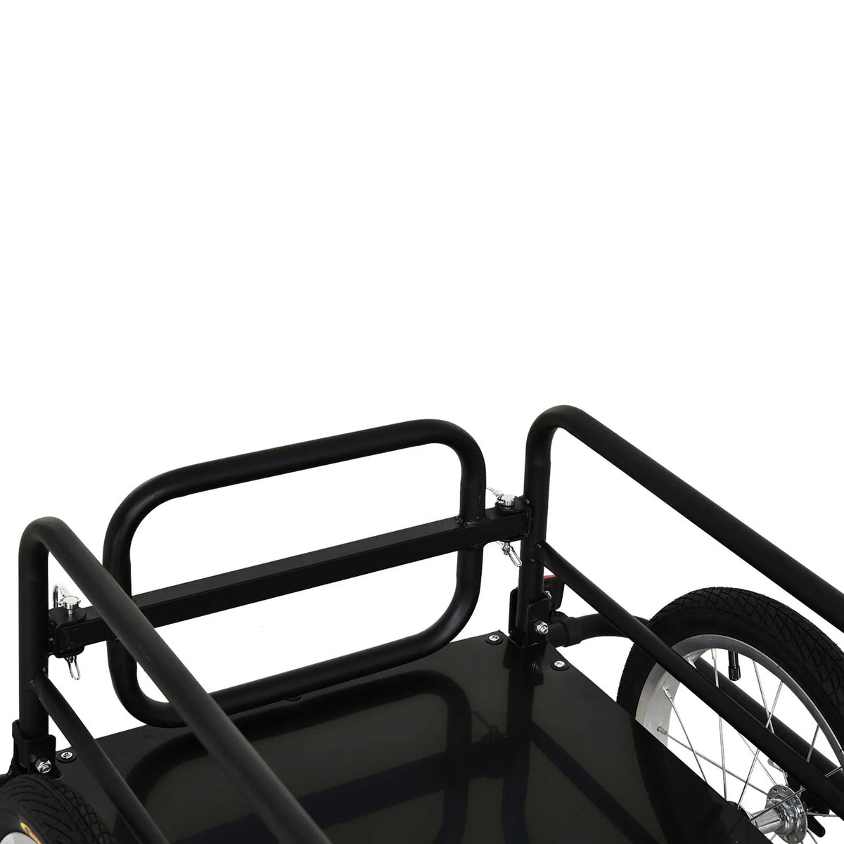 Bike Hitch, Aosom Bicycle Trailer with Trailer Wagon Foldable Cargo Black Cart