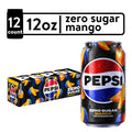 Mango Soda Zero oz, 12 fl Cans 12 Cola Sugar Pop, Pack Pepsi
