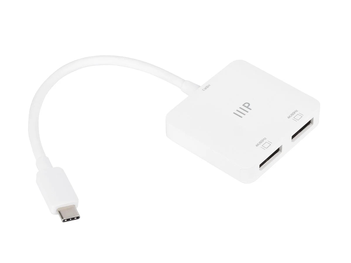 with 4K Thunderbolt to (Dual Compatible Monoprice MacOS and 4K@60Hz) Windows Adapter DisplayPort Devices with Dual USB-C 3