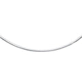 Omega Rhodium JewelStop Round Classic w/Lobster Clasp 16" 3 Necklace mm Claw Sterling Silver