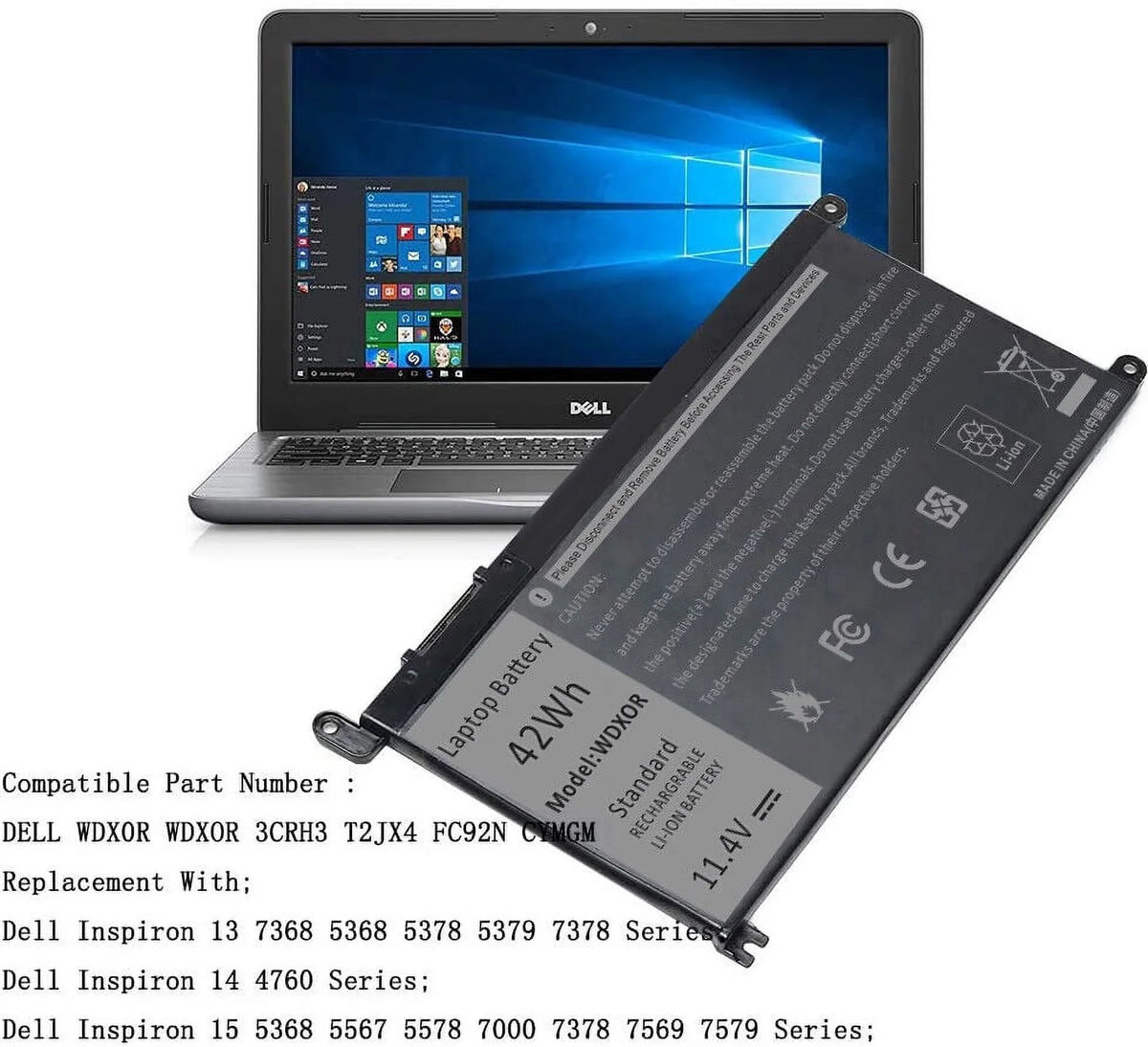 7368 13 14 For Inspiron 7378 Battery 7460,Inspiron Dell