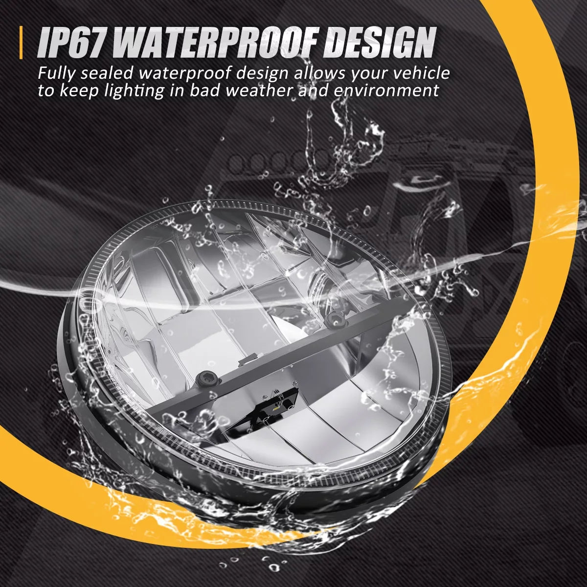 Headlights 10 13 to LIGHTING Chrome For LED Jeep NVL-HL-002 12 Wrangler/Wrangler inches LJ Nuvision JK 2018 2Pcs CJ 14 11 7 NUVISION Housing TJ Halogen 1997