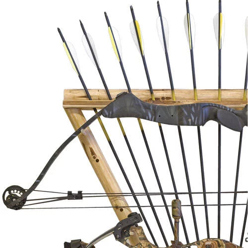 12 - Archery Arrow Wall Rack Rustic Compound Storage 2 Creek Rush Creations Bow