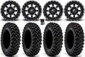Tires 1000 Honda / Fuel Warrior Pioneer Maverick 15" / Black Maverick X3 Talon Wheels Sticky Can-Am XT 32"