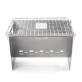 Stainless Steel Portable Plate, Burning Wood Camping Radirus Cooking Stove, BBQs Stove with Perfect Outdoor Folding Grill and for Cooking
