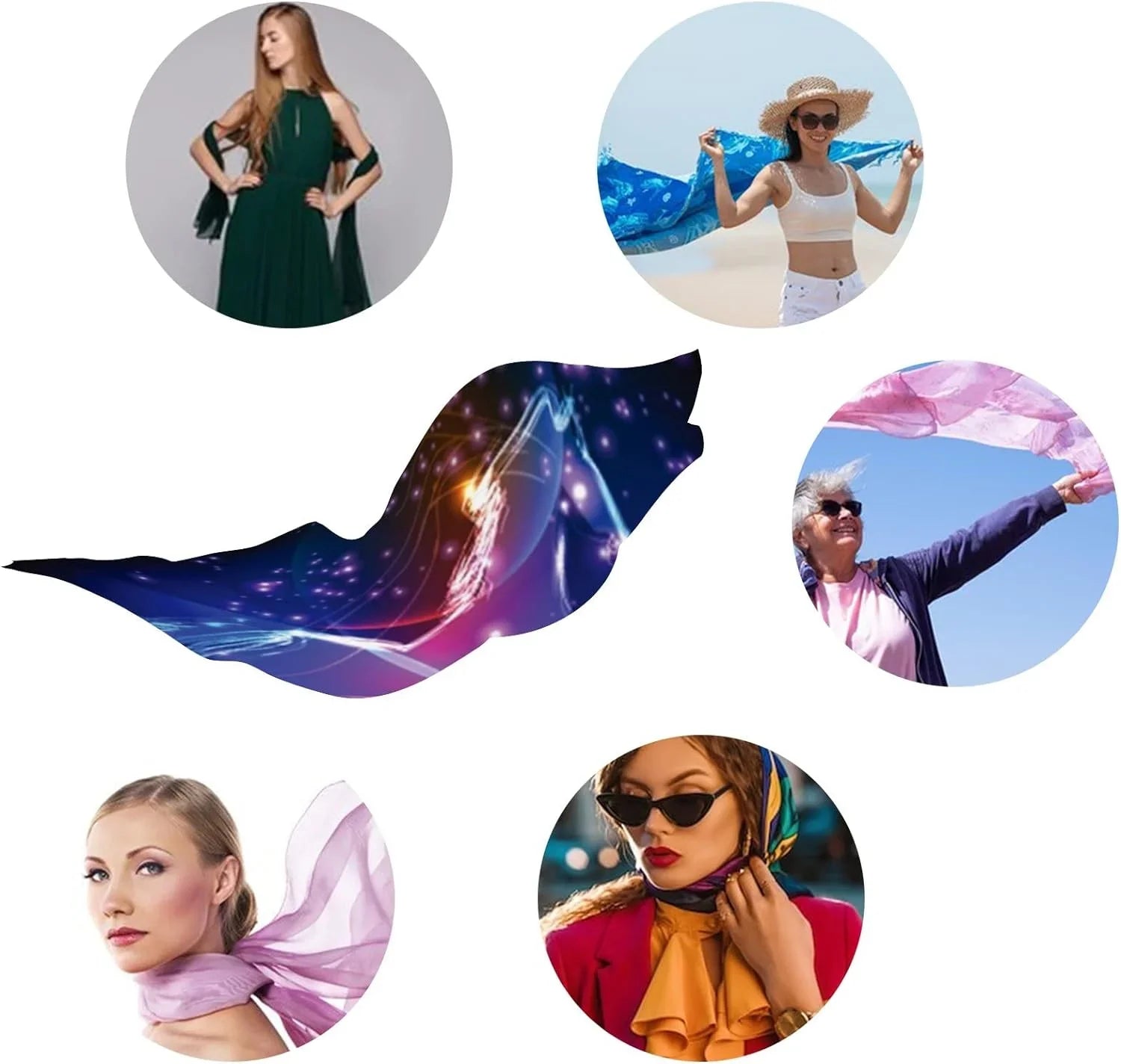 Lightweight Made Neck Women Silk Of Girls Scarves Shawl Collection Horse Hyjoy Wrap for Scarf Long Light