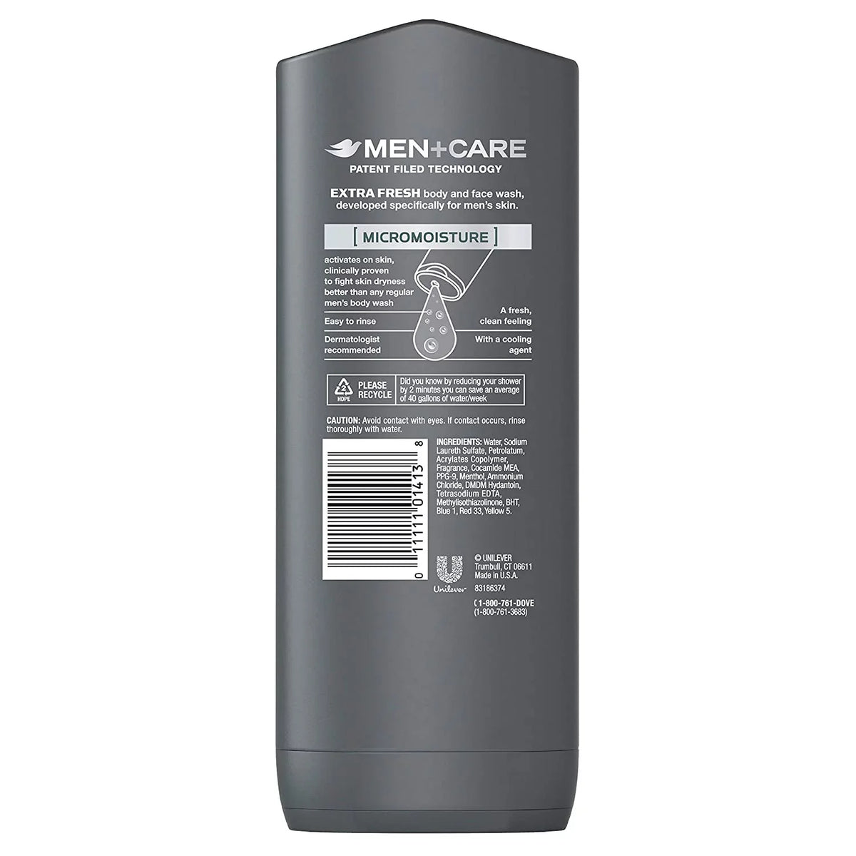 6) Face Wash, Men+CareBody (Pack oz Fresh 13.5 and Extra of Dove