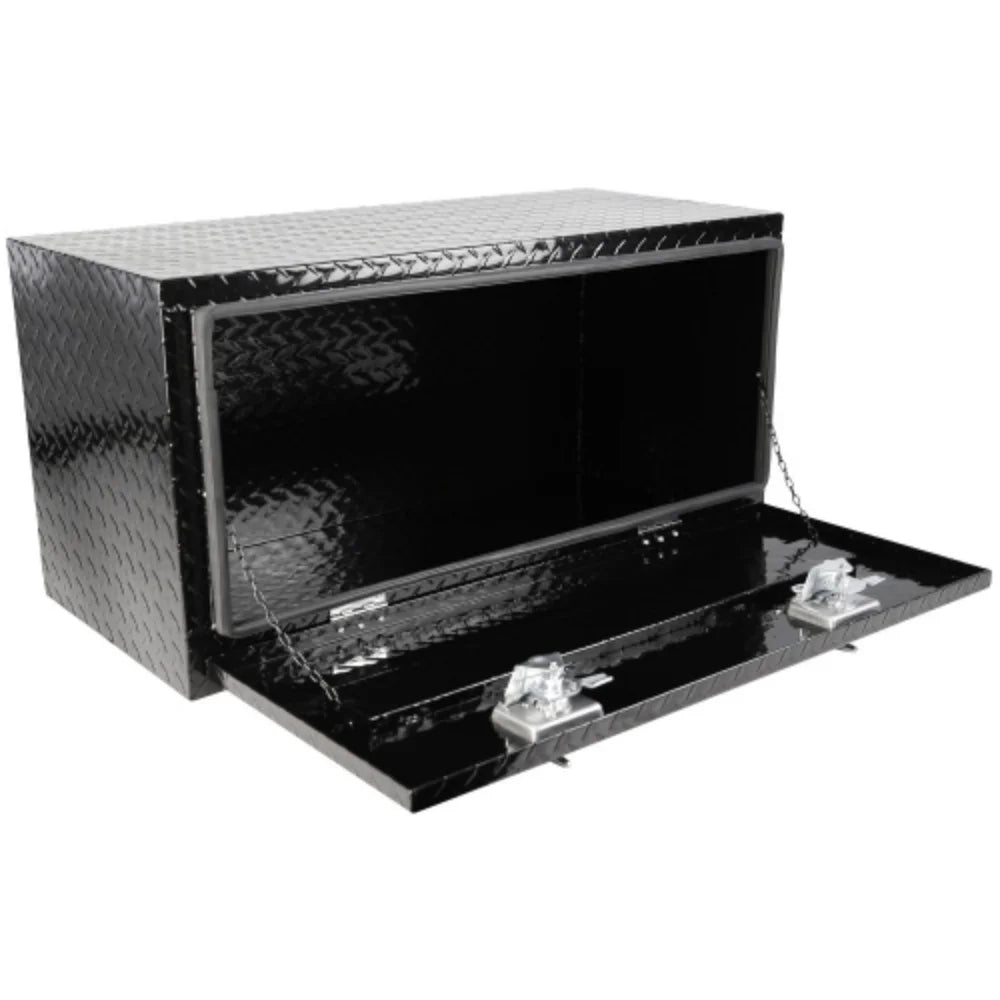 Latch + With Aluminum inch Truck + Black Tread Storage+Locks Square Aluminum T-Handle Trailer Heavy Black Duty + Underbody 36"(36"¡Á17.1"¡Á17.9") Tool 36 box Key Box