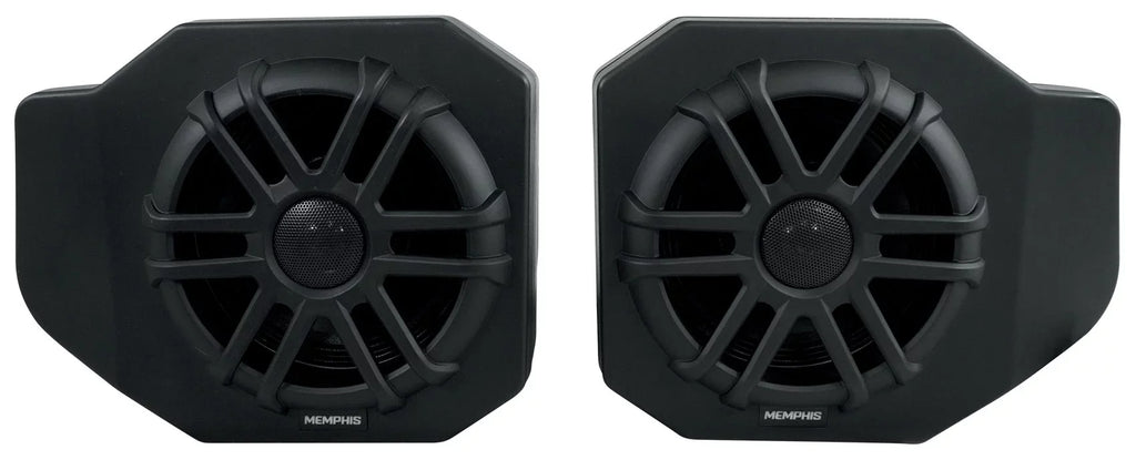 Audio RNGR65FE Pair For Ranger Polaris 2018+ Speakers+Amp Tower Memphis Pods+LED