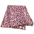 (Good) Scarf Pre-Owned Black Print CELINE Pink Leopard Mohair Nylon x Shawl 180357