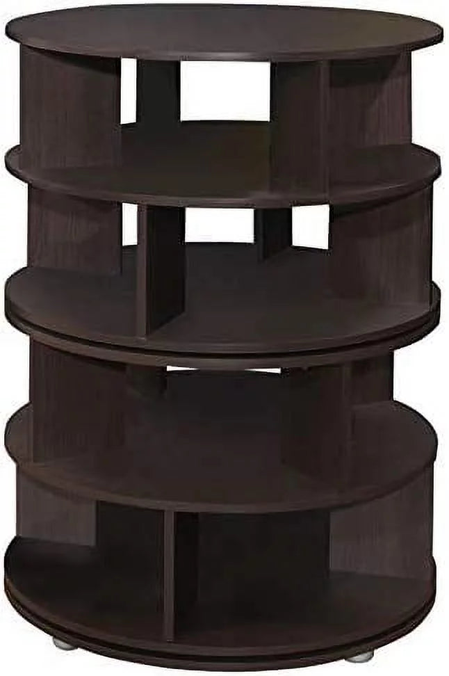Shoe Susan Organizer 4-Tier Lazy Revolving Storage Rack (Chocolate)