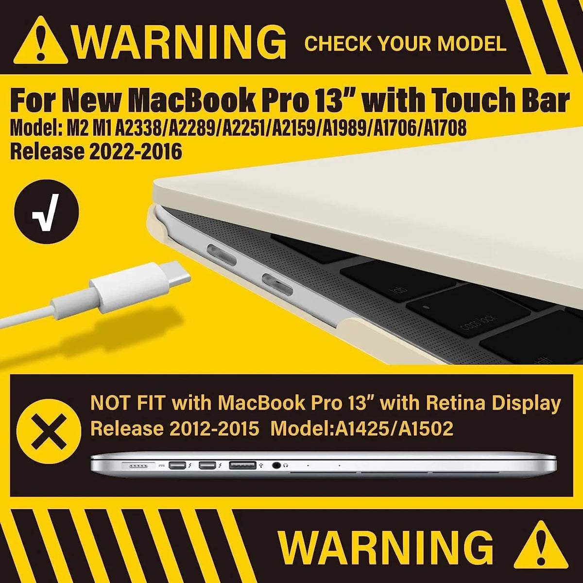 A1989 A1706 2022 A1708, 2021-2016 Inch with Pro 2023 MacBook Compatible IBENZER M2 Case 13 A2338 A2251 M1 A2289 A2159
