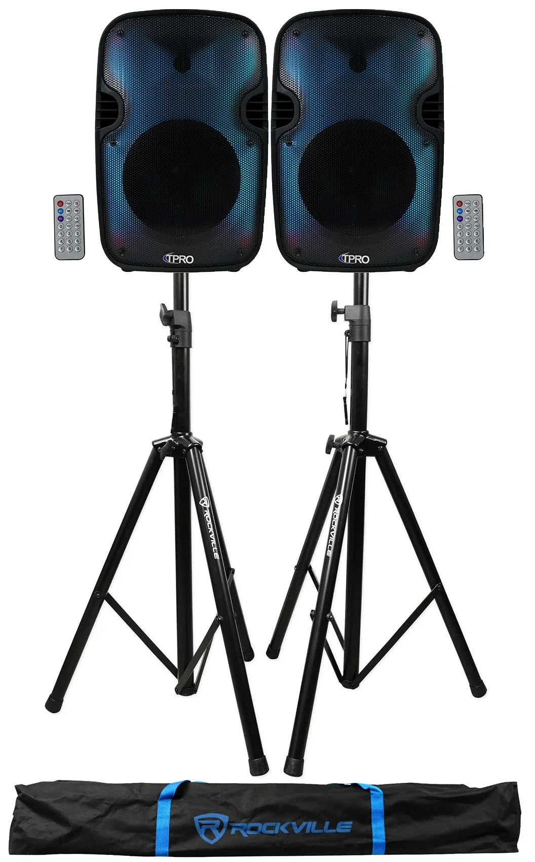 Party PLIT12 Pro Link+Stands Speakers+Wireless LED Bluetooth (2) 12" Technical