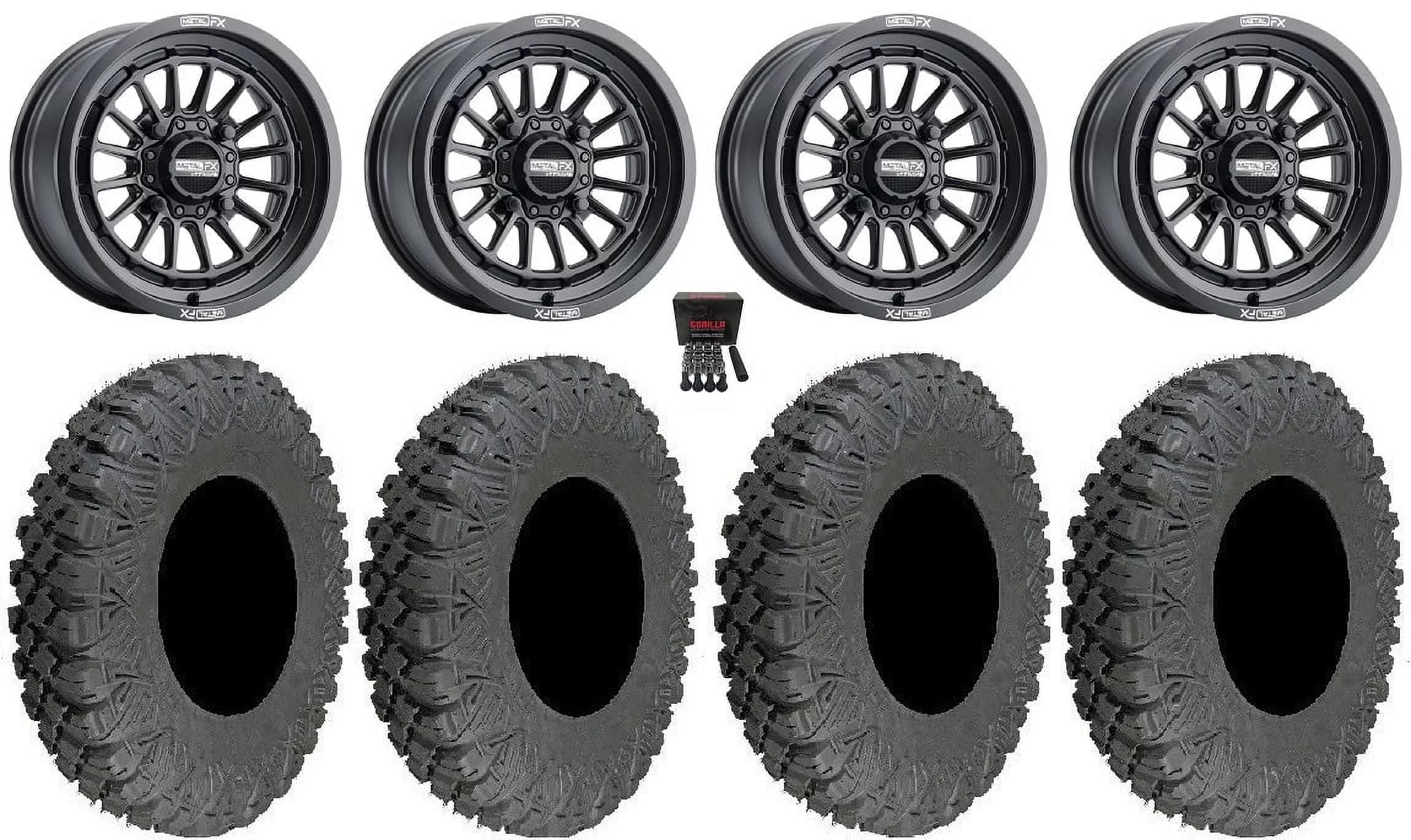 Wheels 33" MetalFX PRO Tires 15" Delta 1000 / Race Ranger XP RZR XP / Black Polaris XP 900/1000