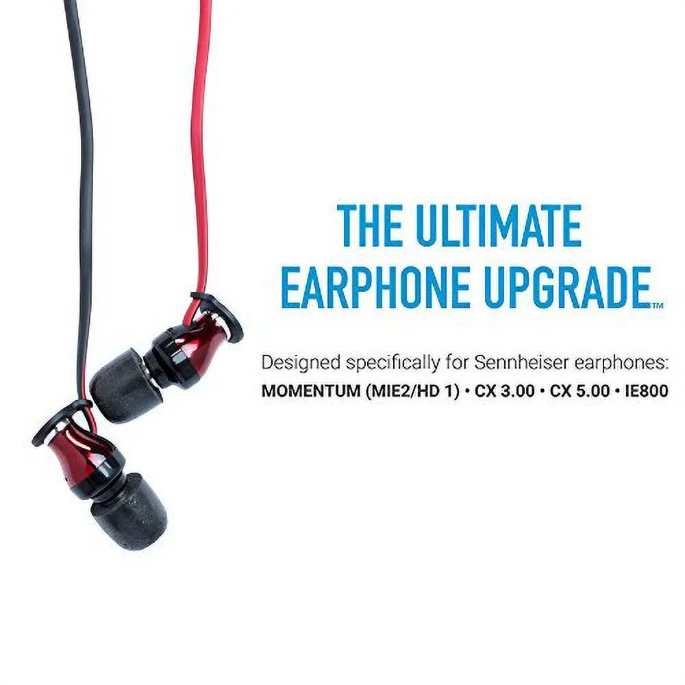 5.00 HD1 for Earbud Comply Momentum MIE2, Noise Tips, Sennheiser Foam Fit(Large,3 IE Isolation Comfortable 7.00BT, Premium Secure Replacement 3.00, and Memory Tips Pairs) Earphone S, Cancelling CX 800