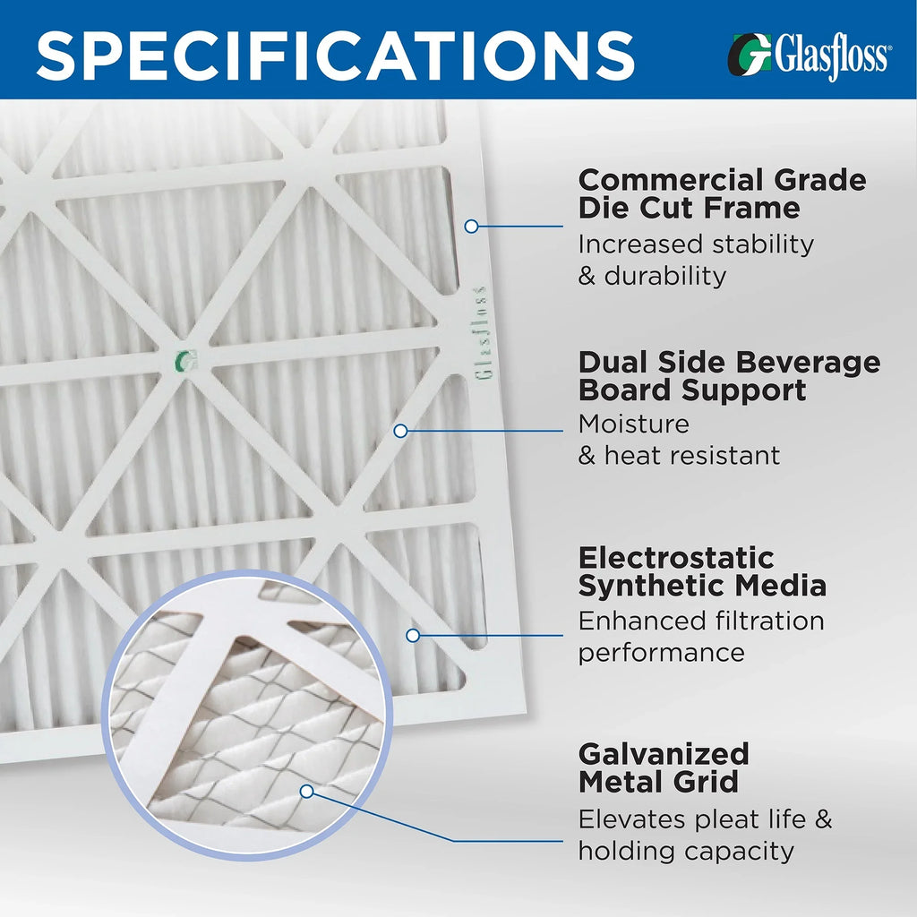 12x24x4 Size: Pleated Industries. 3-3/4 x MERV Air 23-3/8 Pack by 3 Glasfloss AC Furnace ) ( 10 x 11-3/8 Filters Exact