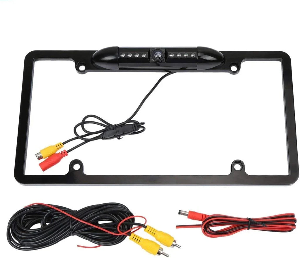Frame 8 Backup Reverse or Car IR Front US Rearview Camera Vision Black View 12V Plate Night License
