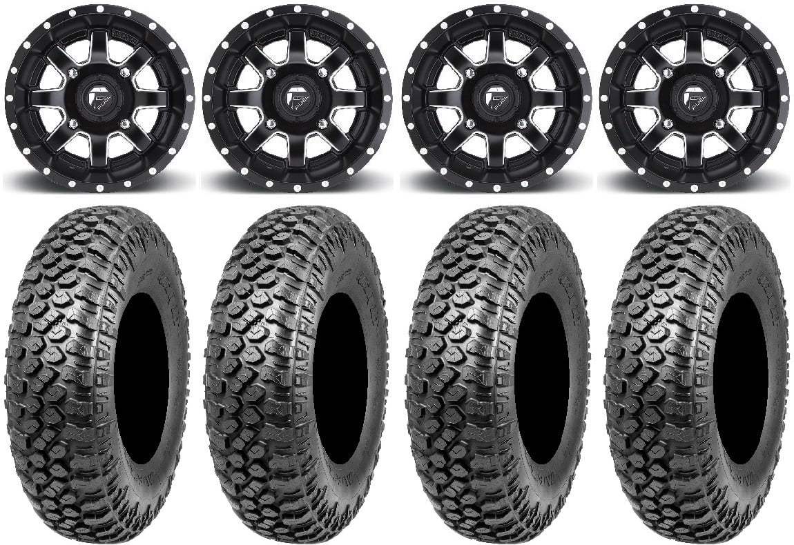 XT Tires RZR Maverick Polaris Black / Fuel PRO 1000 15" XP XP / RAZR Ranger 33" Wheels 900/1000 XP