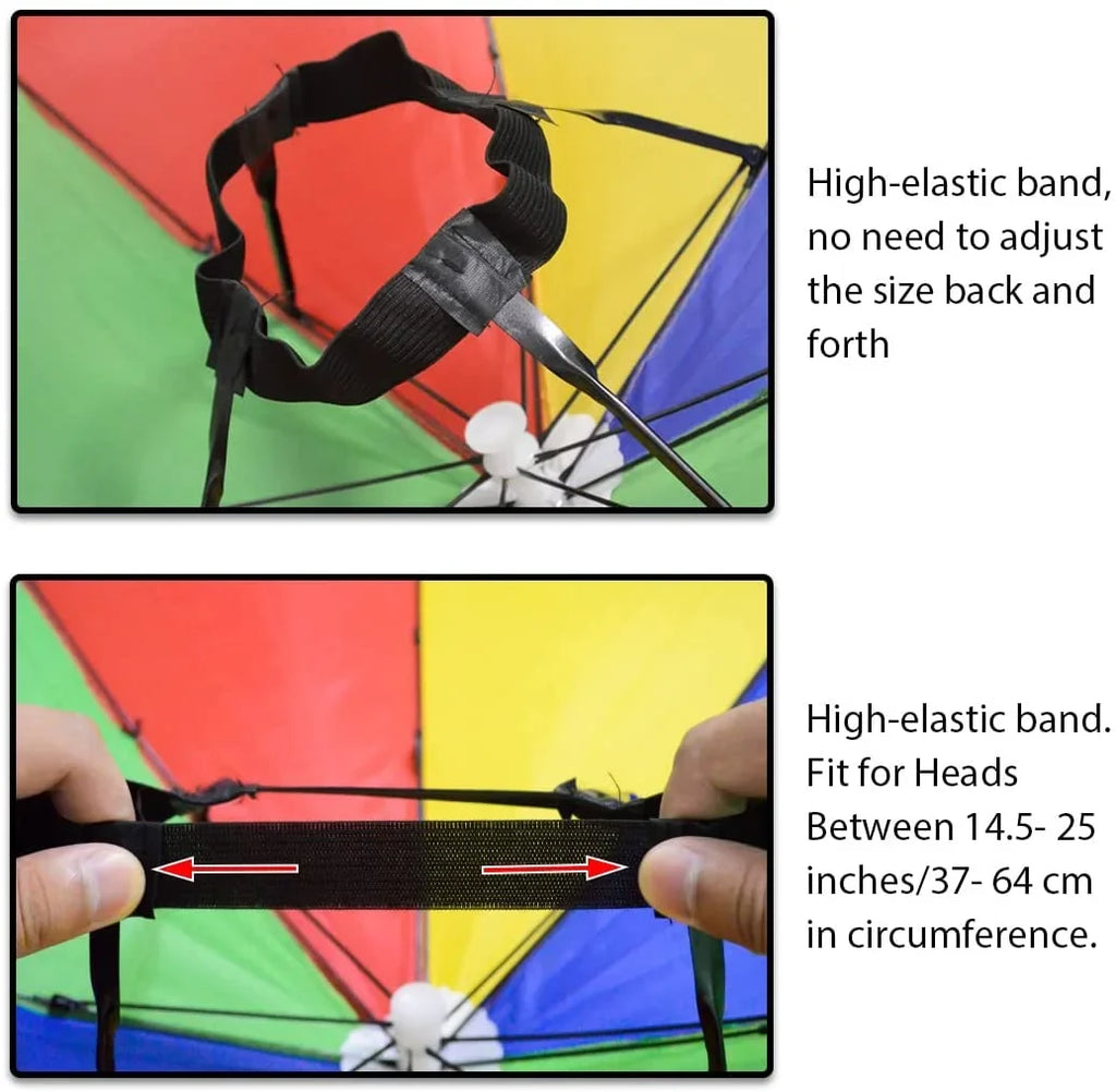 Umbrella 2Pcs) Golf Fishing Party and Hat Beach Kids Headwear (WatermelonRed NEW-Vi Cap for Folding Adult