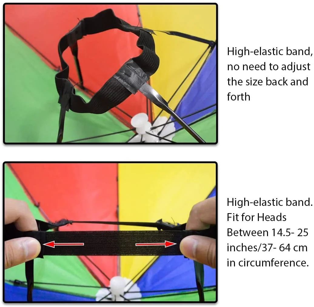 Umbrella 2Pcs) Golf Fishing Party and Hat Beach Kids Headwear (WatermelonRed NEW-Vi Cap for Folding Adult
