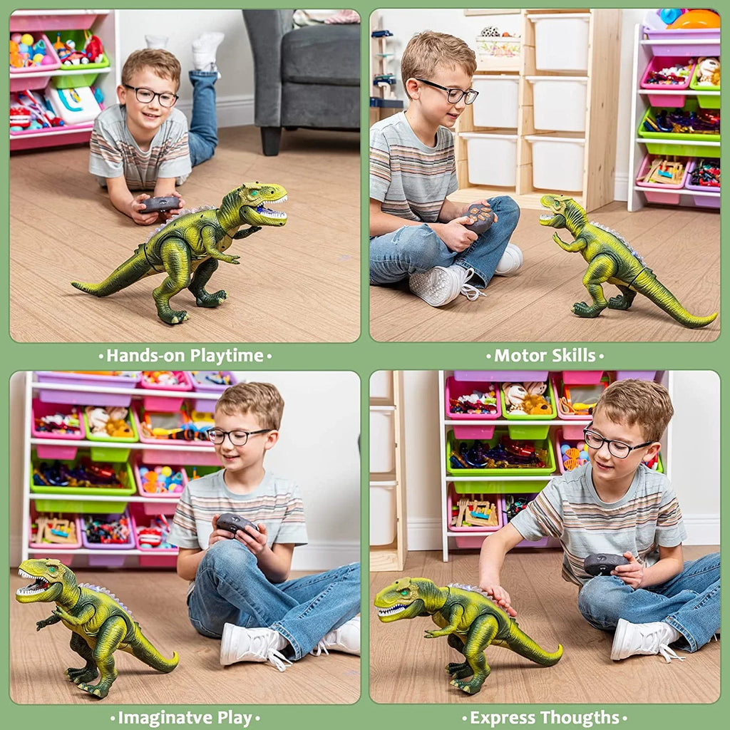 Rex with Boys Boys,Big saur Toy,Electronic Gift dinosaur Roaring saur for dinosaur Toy,Birthday Kids Girls,Green Dancing Toy Kids Robot and Light T Walking Steam Toy dinosaur Sound, for and JOYIN