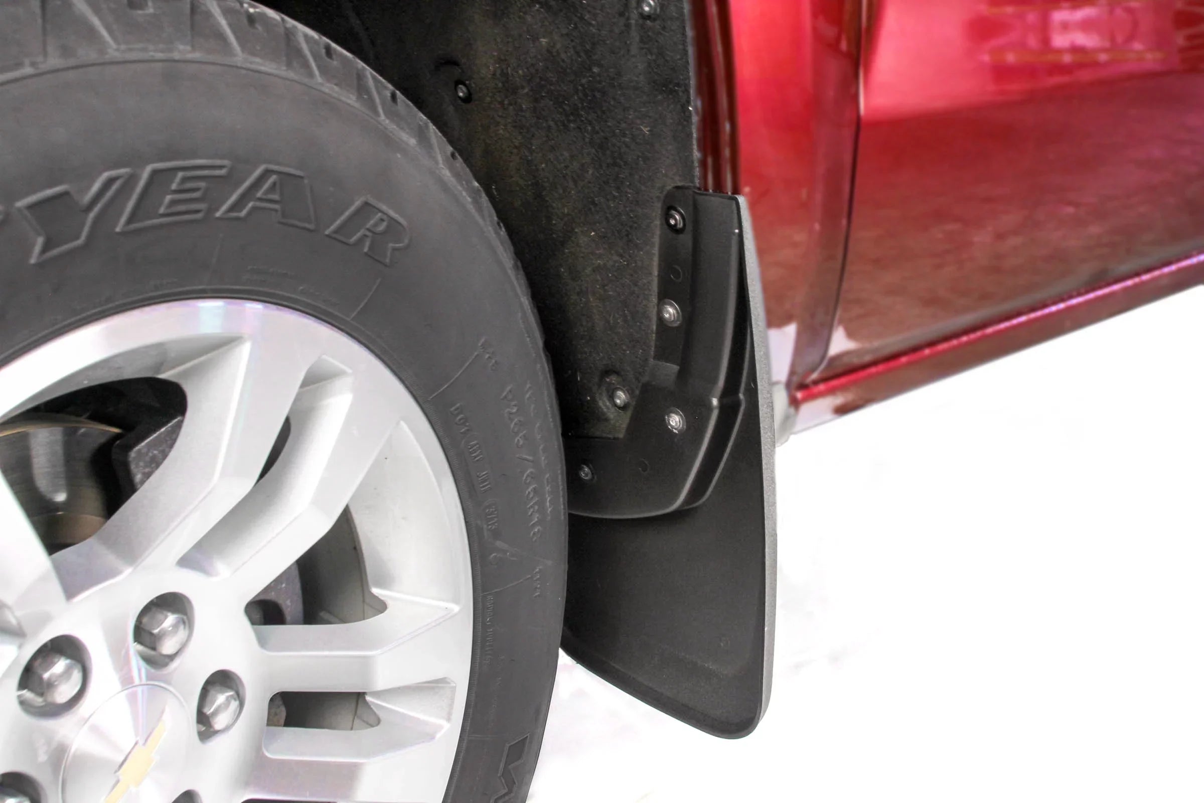 2500 Flaps 2014-2018 22894857 Silverado Sierra, Front Silverado GMC Splash 2 (Not Only Only) Auto Chevy Chevy Set 3500 Piece Pair 1500 Molded Red 2015-2018 Custom & Mud Set Hound Fit