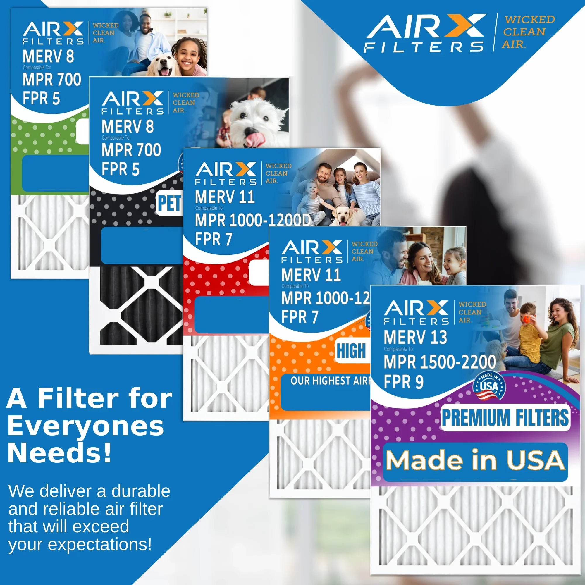 Comparable 6 14x20x1 MPR Pleated 11 Pack Filter 1000, CLEAN Premium 7 to by FILTERS HVAC Made Filter MERV Air AIR. 14x20x1 Air Furnace MPR Filters USA Electrostatic AIRX 1200 WICKED Conditioner & FPR