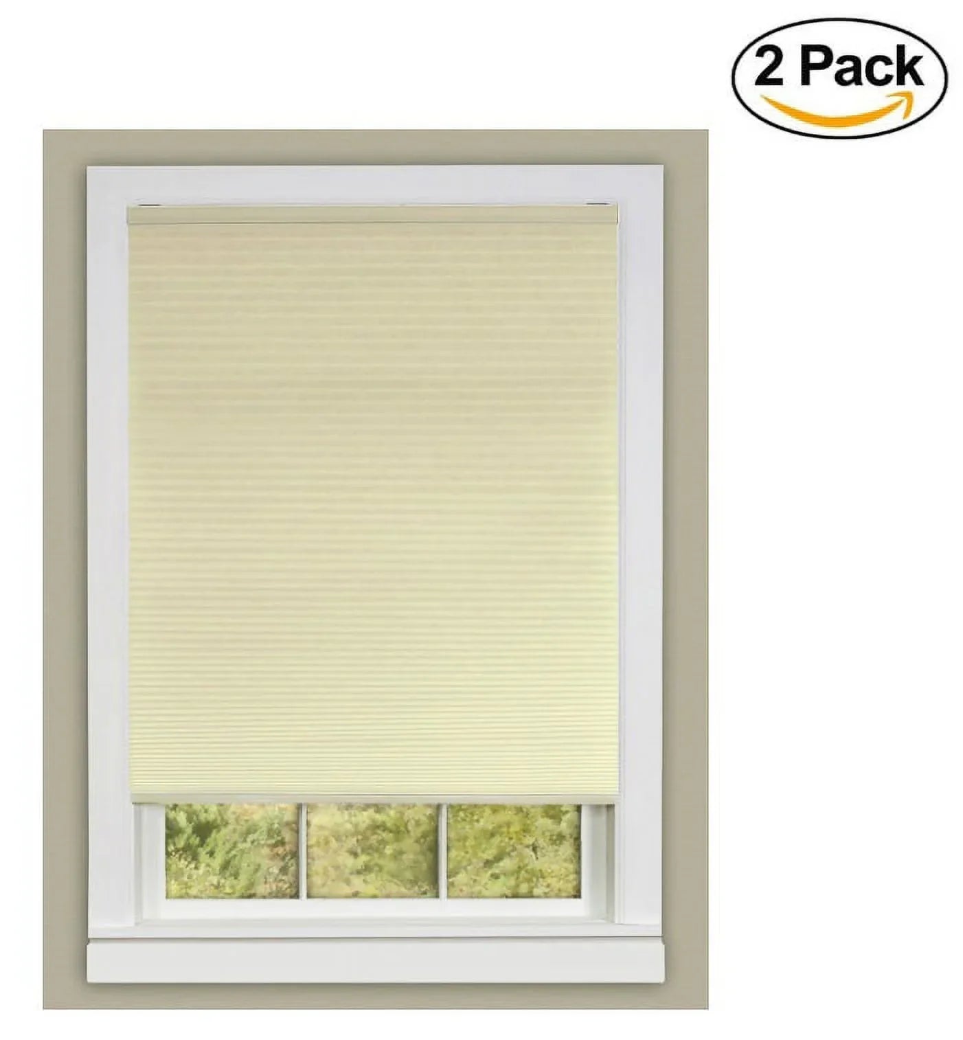 Pleated 2) Home (Set 36 Cordless of 64-Inch, by Shade, Achim Honeycomb Alabaster Window Furnishings