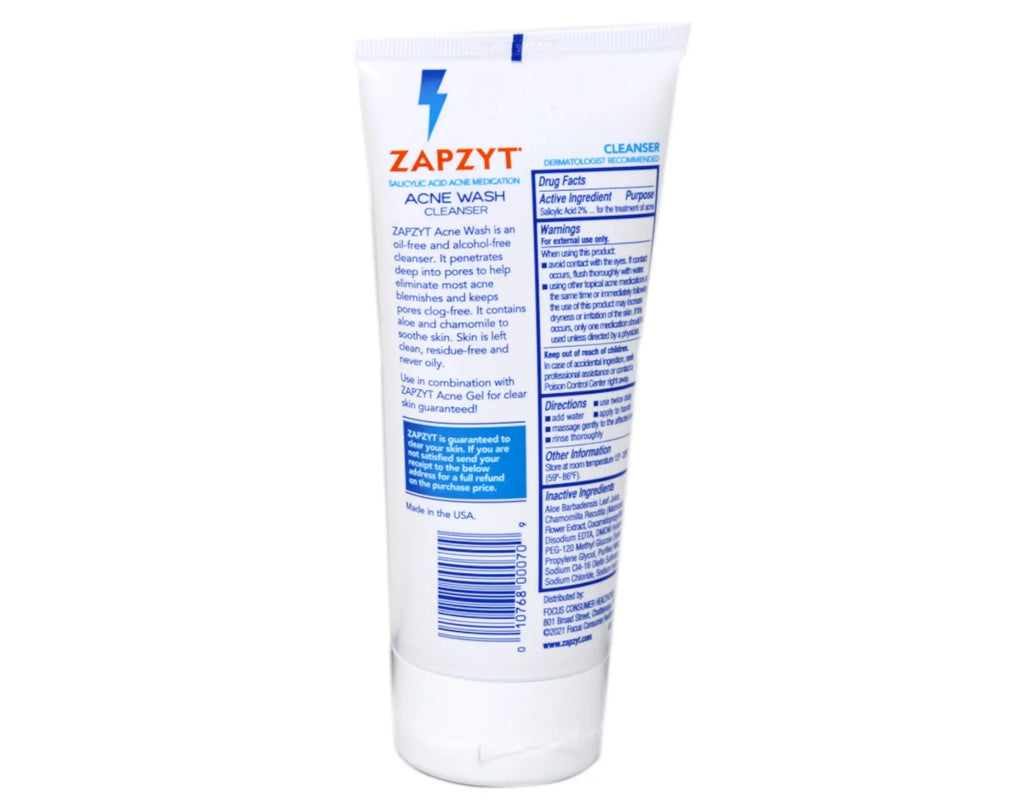 6.25 Oz. Cleanser Acne Free, 6 Pack of Zapzyt Oil Wash -