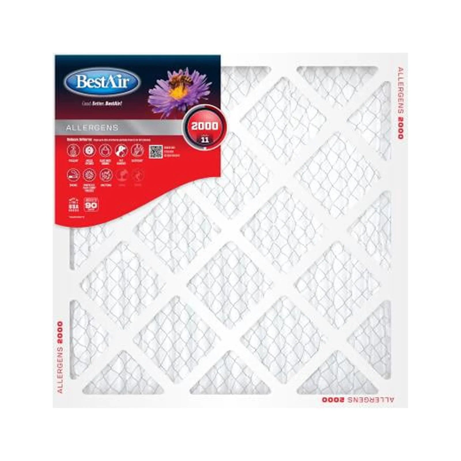 11, Days Furnace - MERV Quantity B1-1212-11-6 1 12x12 x 6 Filter, 90 BestAir Pleated