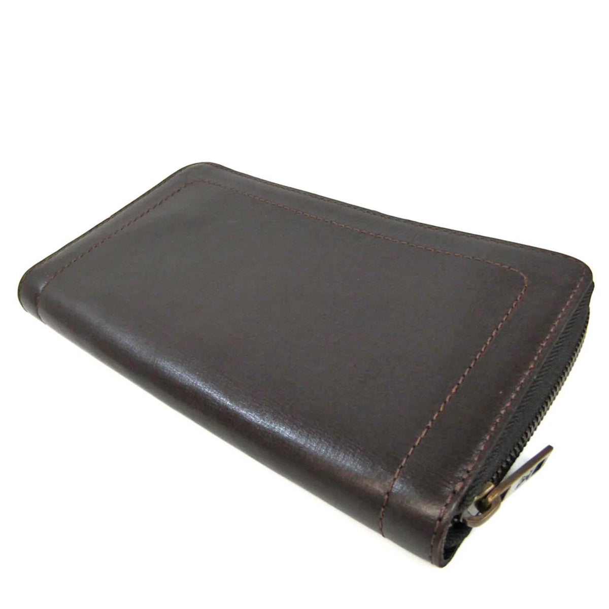 Wallet Men's Organizer Zippy M97025 (bi-fold) Utah Leather (Good) Long Vuitton Louis Pre-Owned Coffee Utah