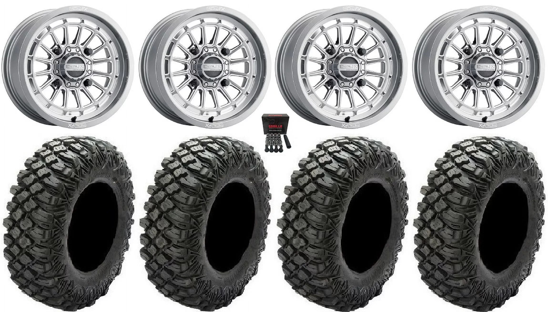 Can-Am Cut MetalFX 33" X3 Honda 15" Gm Pioneer Crawler / Wheels / XR Maverick 1000 Delta Contrast Tires Talon