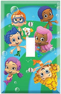 Wallplate Toggle Decor Single Cover Plate - Wall Guppies Bubble Switch