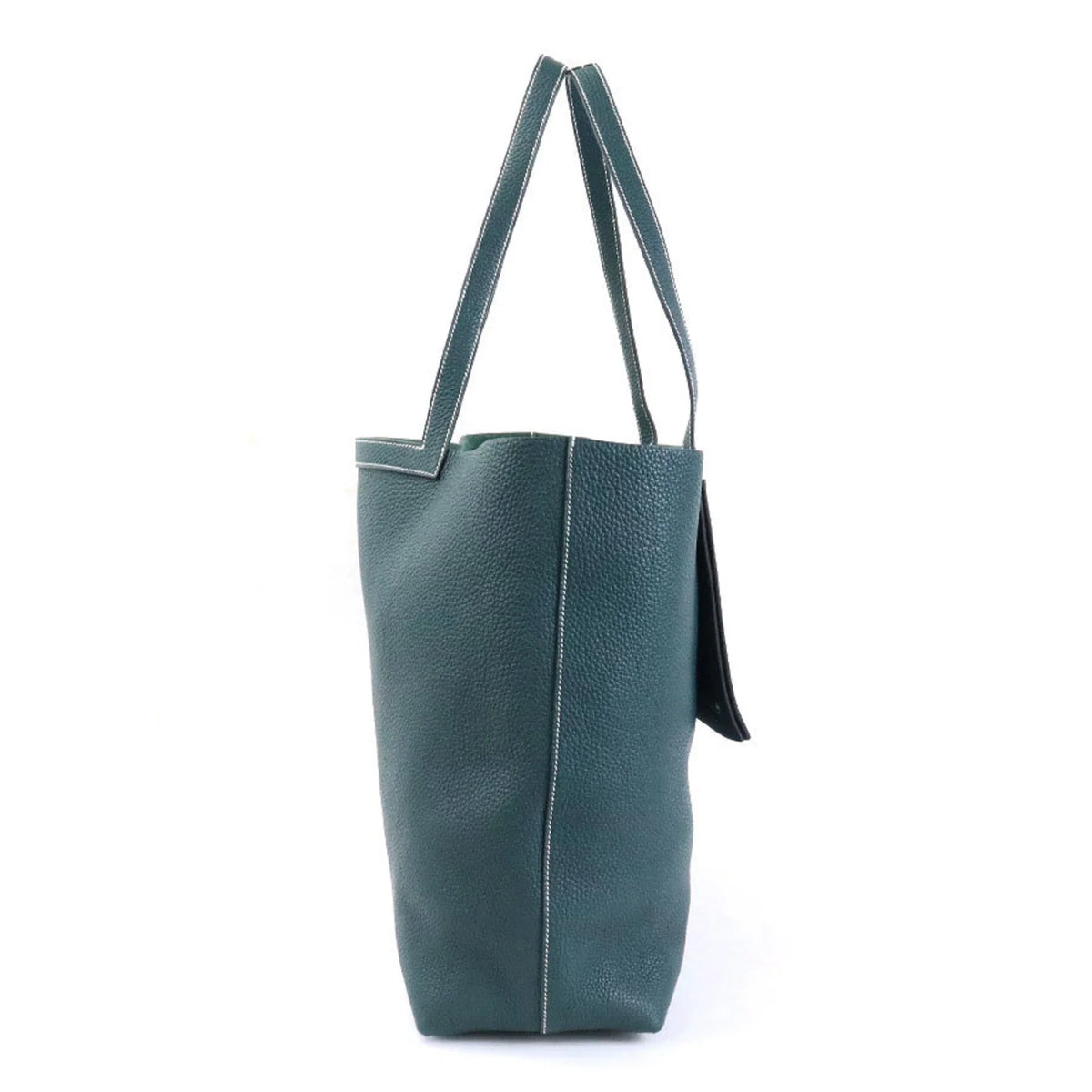 46 Unisex Tote Shoulder Clemence (Good) HERMES Taurillon Serie Pre-Owned Bag Vert Cypress Cover