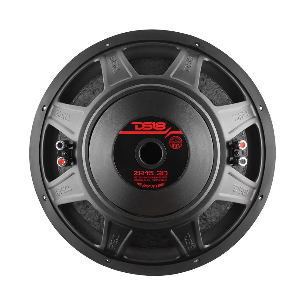 Max Elite Series Single RMS Z 15" Dual 1500W 2 Subwoofer 750W DS18 ZR15.2D Ohm