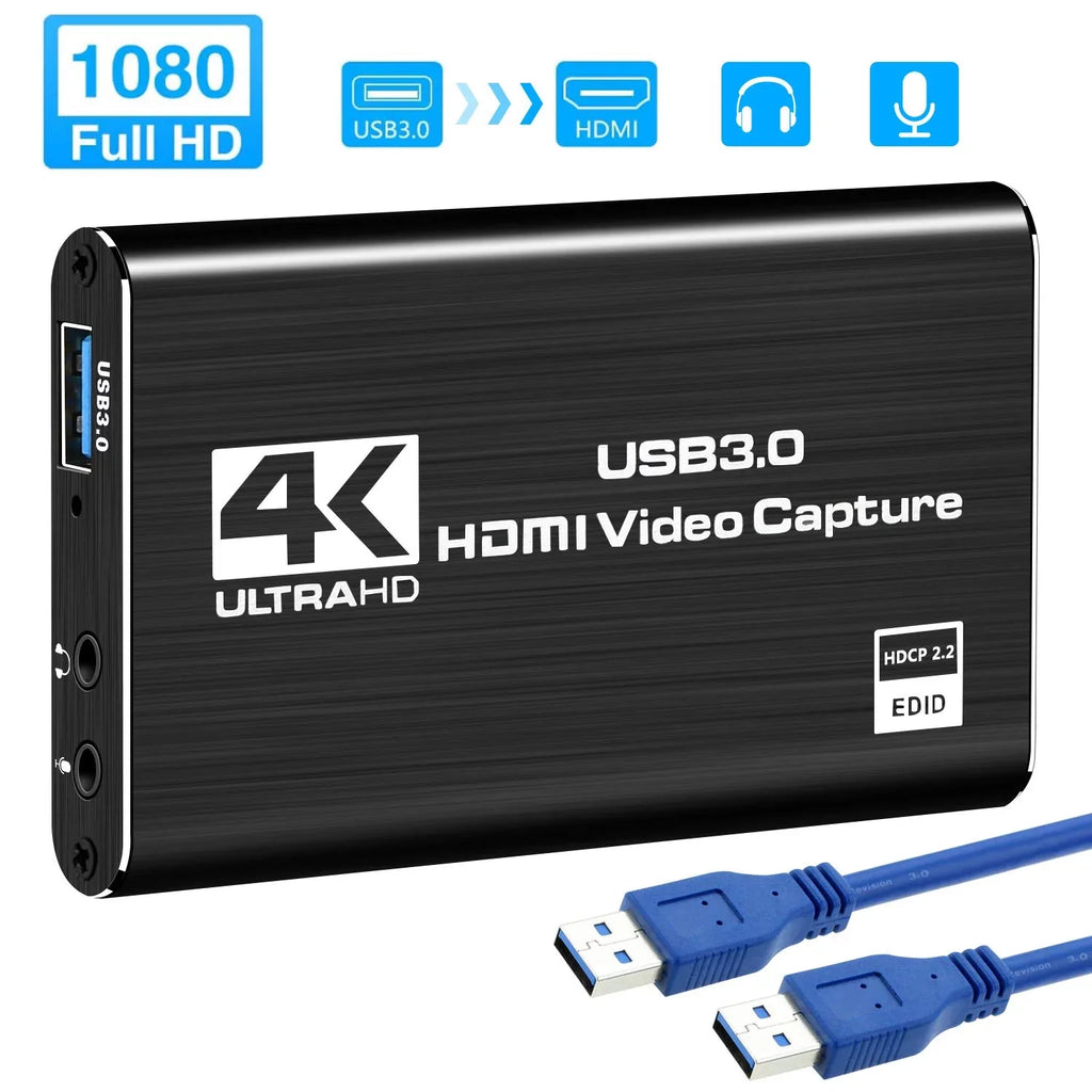 Support Xbox 60HZ Video YouTube OS Twitch System Windows Game OBS to Use Capture X Streaming for USB3.0 HDMI Game and Device One ANSTEN Linux Card, Capture 4K PS4 Recording