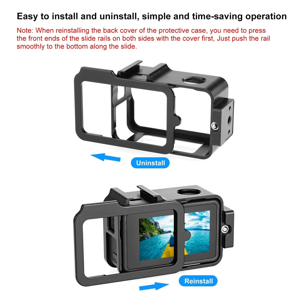 for Alloy Camera Aluminum DJI Frame Cage Protective PULUZ for Camera 4/3,