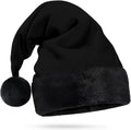 Size Santa Trim 1 - - Hat Adult, Xmas Accessory, Christmas Fur Black Black - Hat Gothic Goth Faux All