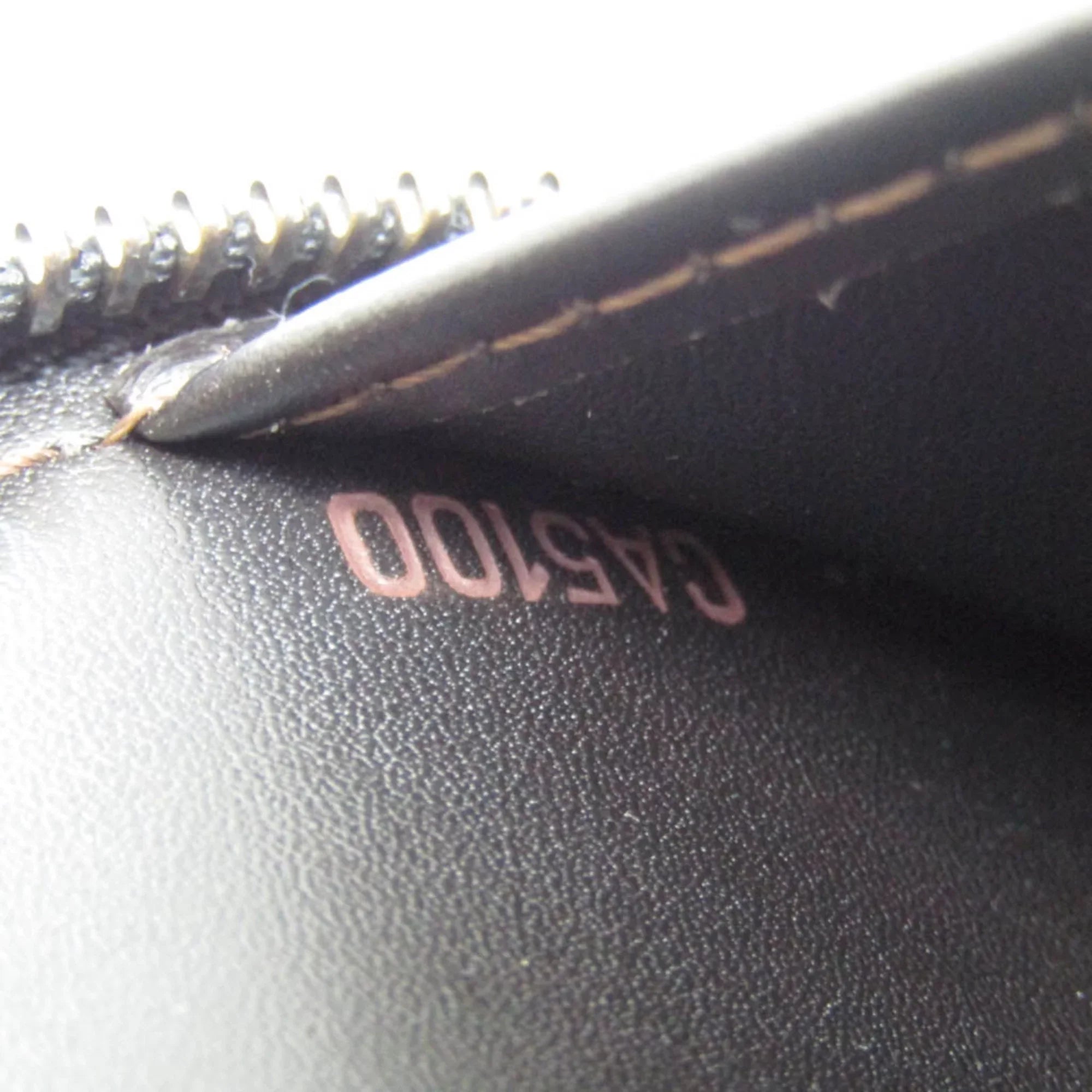 Wallet Men's Organizer Zippy M97025 (bi-fold) Utah Leather (Good) Long Vuitton Louis Pre-Owned Coffee Utah