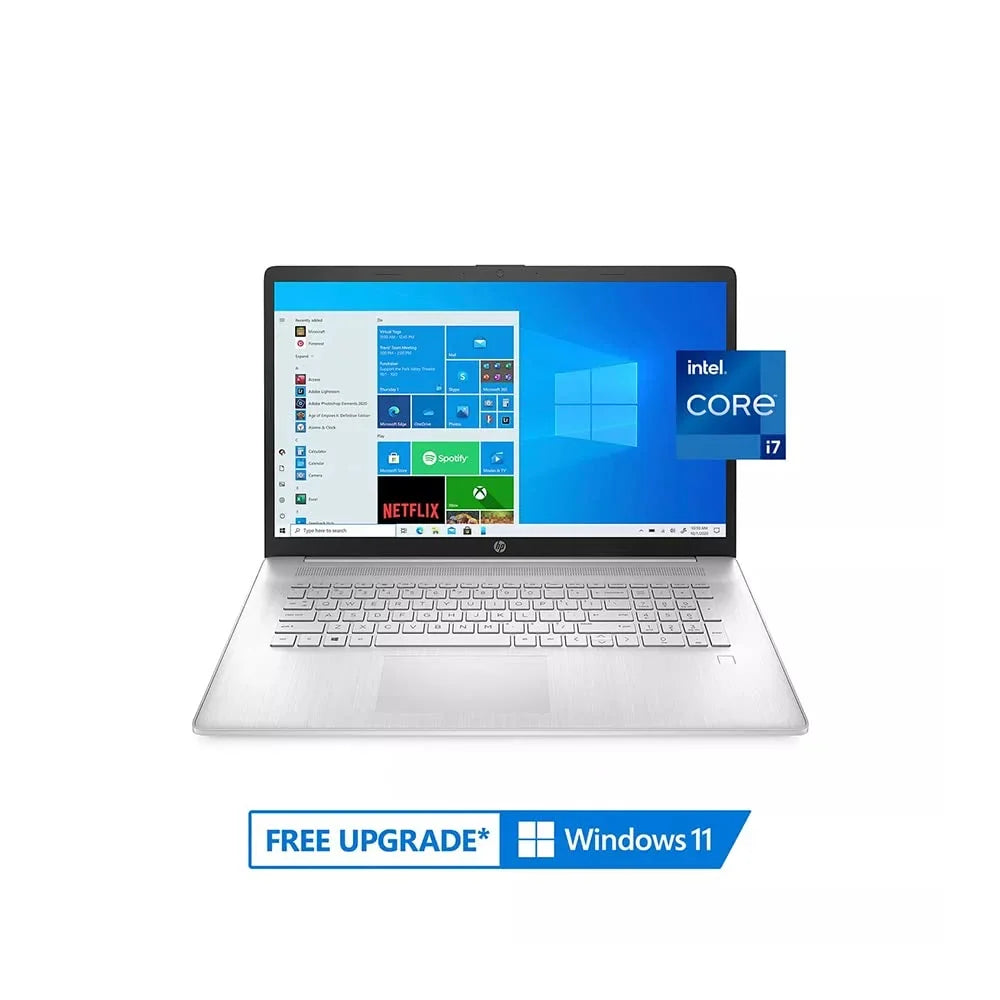 Laptop i7-1165G7, Keyboard, 17.3" IPS Intel 32GB Xe HD OS, Windows Intel SSD, Audio, 16GB Webcam, PCIe 11th FHD HD Silver, 2021 Graphics, Iris Backlit HP Card RAM, Core USB Computer, 1TB Generation